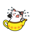Teapot cat-BUCHI-(ティーポットぶちねこ)（個別スタンプ：23）