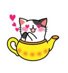 Teapot cat-BUCHI-(ティーポットぶちねこ)（個別スタンプ：24）