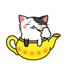 Teapot cat-BUCHI-(ティーポットぶちねこ)（個別スタンプ：26）