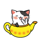 Teapot cat-BUCHI-(ティーポットぶちねこ)（個別スタンプ：27）