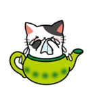 Teapot cat-BUCHI-(ティーポットぶちねこ)（個別スタンプ：31）