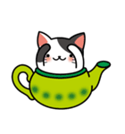 Teapot cat-BUCHI-(ティーポットぶちねこ)（個別スタンプ：32）