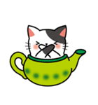 Teapot cat-BUCHI-(ティーポットぶちねこ)（個別スタンプ：33）