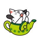 Teapot cat-BUCHI-(ティーポットぶちねこ)（個別スタンプ：36）