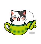 Teapot cat-BUCHI-(ティーポットぶちねこ)（個別スタンプ：39）