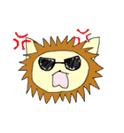 サングラスのライオンとネズミ（個別スタンプ：5）