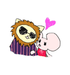 サングラスのライオンとネズミ（個別スタンプ：30）