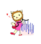サングラスのライオンとネズミ（個別スタンプ：36）