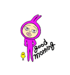 PinkBunnyTights ぴんくばにーたいつ（個別スタンプ：1）