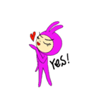 PinkBunnyTights ぴんくばにーたいつ（個別スタンプ：3）