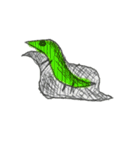 緑のトリ（個別スタンプ：4）