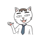 ふとまゆのねこ（個別スタンプ：1）