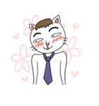 ふとまゆのねこ（個別スタンプ：15）
