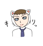 ふとまゆのねこ（個別スタンプ：35）