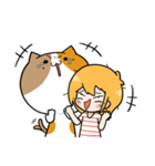 Miki and Giant cat（個別スタンプ：17）