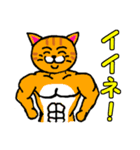 筋肉猫革命 日本語版（個別スタンプ：3）