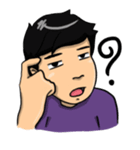 Purple Shirt Men（個別スタンプ：2）