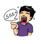 Purple Shirt Men（個別スタンプ：3）