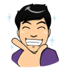 Purple Shirt Men（個別スタンプ：9）