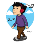 Purple Shirt Men（個別スタンプ：10）