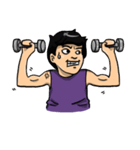 Purple Shirt Men（個別スタンプ：16）