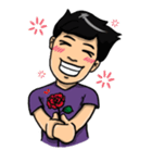 Purple Shirt Men（個別スタンプ：17）