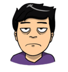 Purple Shirt Men（個別スタンプ：29）