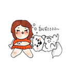 Mali's mom and her samoyed puppy（個別スタンプ：38）