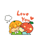 りんご君とみかんちゃん（個別スタンプ：37）
