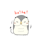 Hooty - the cute owl - grey color set（個別スタンプ：15）