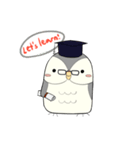 Hooty - the cute owl - grey color set（個別スタンプ：18）