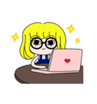 Hello mushroom head girl！（個別スタンプ：11）