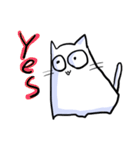 しろいねこのスタンプ（個別スタンプ：1）