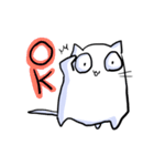 しろいねこのスタンプ（個別スタンプ：3）