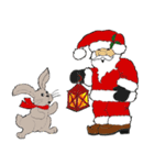 Super Christmas Santa Claus and animals（個別スタンプ：36）