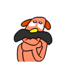 Mustached Dog（個別スタンプ：5）