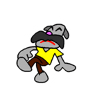 Mustached Dog（個別スタンプ：22）