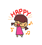 スマイルハッピーガール（個別スタンプ：4）