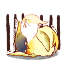 もふもふインコちゃん（個別スタンプ：4）