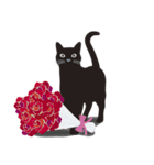 黒猫のルル（個別スタンプ：1）