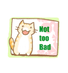 猫付きメッセージボード（英文ご挨拶）（個別スタンプ：10）