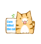 猫付きメッセージボード（英文ご挨拶）（個別スタンプ：40）