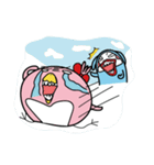 Cool with pink bird（個別スタンプ：6）