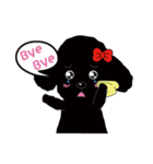 Black poodle and its friends（個別スタンプ：2）