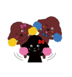 Black poodle and its friends（個別スタンプ：3）