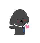 Black poodle and its friends（個別スタンプ：4）