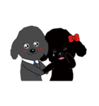 Black poodle and its friends（個別スタンプ：11）