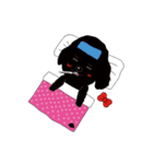 Black poodle and its friends（個別スタンプ：12）