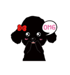 Black poodle and its friends（個別スタンプ：14）