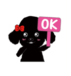 Black poodle and its friends（個別スタンプ：15）